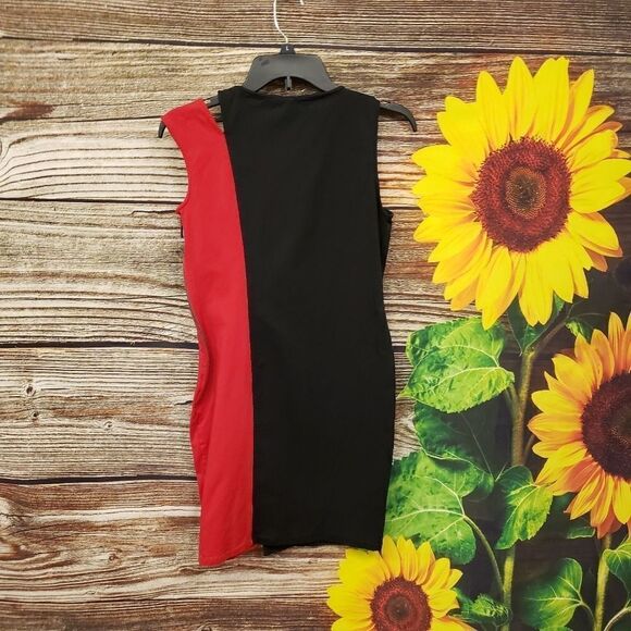 209 black/ red short fitted dress size 6 Pre-owned - Picture 2 of 6